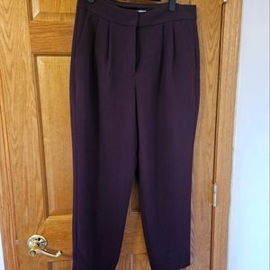 Express super high waisted pleated ankle pant size 10